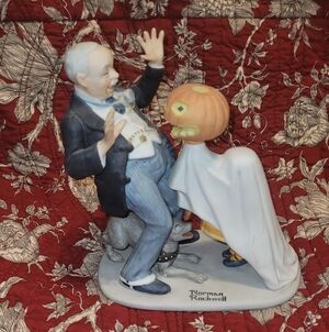 Norman Rockwell Danbury Mint Trick Or Treat Figurine